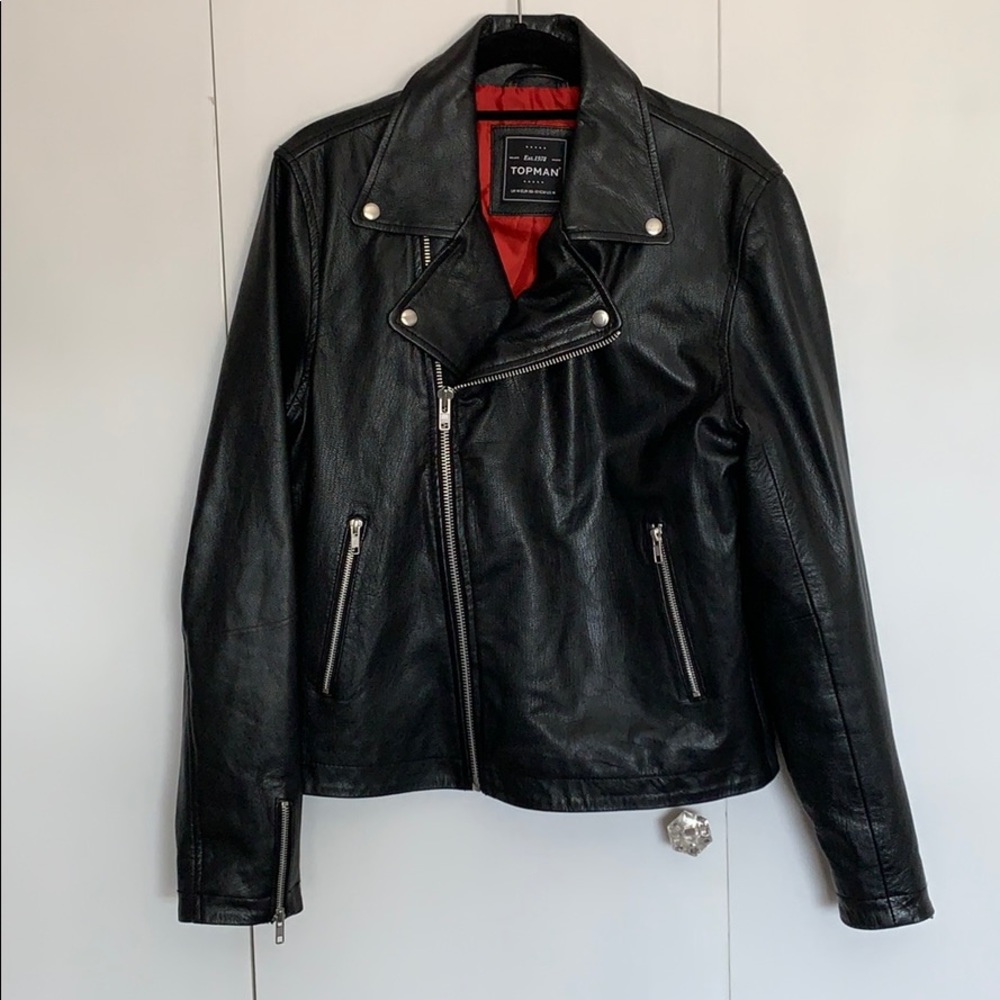 Men’s Topman leather jacket